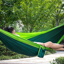 Hammock Hammock Outdoor Parachute Cloth Hammock Swing Garden Hammock Swing Hanging Chair Camping Hammock Outdoor Hammock (Color : Blue) (Green)