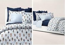 POLO RALPH LAUREN Teddy Bear Boys Blue Stripe King Comforter Set with Shams