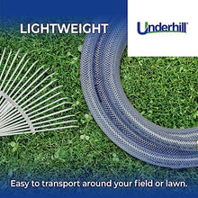 Underhill UltraMax Commercial Garden Water Hose 75 ft, Flexible, Anti-Kink, Non-Conductive, 600 psi, H10-075C, 1 Inch x 75 ft, Clear