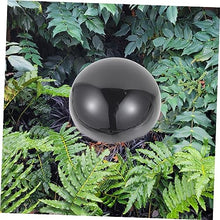 DULAI Mirror Finish Garden Ball,Gazing Balls, Garden Reflective Ball Outdoor Stainless Steel (Color : Black, Size : 380mm)