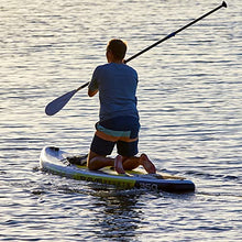 RAVE Sports Inflatable Stand Up Paddle Board Package Agonde Borealis Lime