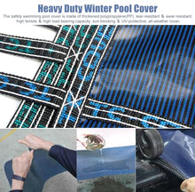 CMYUN Customizable Winter Pool Cover Deck Garden, Extra Large Inground Pool Covers with Anchors ＆ Springs, for 9/16/22/24/26/29/32 Ft Wide Pools(8mx8m(26.2ftx26.2ft))
