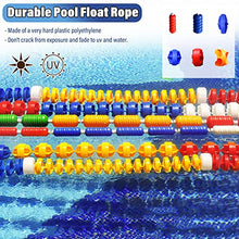 TUOYIBO Swimming Pool Lane Dividers, Safety Float Ro Blue White Buoy Kit for Inground Pool Divide Deep Water & Shallow Beach, 10/20 Ft 24/30/ 33 Feet, with 2 Stainless Hooks 5m