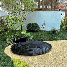 27.56 Inch Outdoor Landscape Fountain, Zen Inspired Simplicity Courtyard Fountain, Mirror Like Water Flow Effect, for Courtyards-M