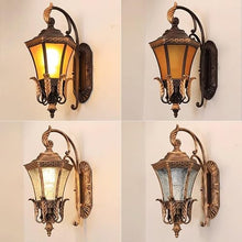 MVUYO Vintage Outdoor Wall Sconces Fixtures, European Style Waterproof Lights Garden Glass Lamps for Garage Front Porch Patio E26/E27 Socket