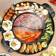 TEOYETTSF Smokeless Grill Electric Hot Pot Barbecue Machine Large Capacity Temperature Split Home BBQ
