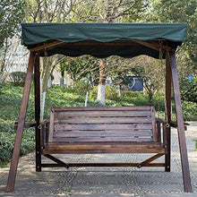 ELUKHT Creative Hotel Patio Porch Swing Glider with Stand Outdoor Swing Chairs for Adults, Wooden Garden Swing Outdoor Swing Chair Bench Perfect Set for Patio, Garden