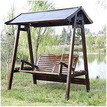 KYTGFH Patio Swing Porch Hang Club Bench Chair,Outdoor Patio Swing Chair Wooden Backyard Furniture Lazy Daze Hammocks Swing Bench Perfect Set