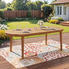 Christopher Knight Home Dorium 70" Oval Outdoor Dining Table, Acacia Wood Patio Dining Table for 4-6 People, Solid Wood Outdoor Table for Patio Deck Garden Backyard Dining, Teak