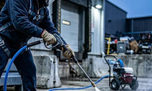 The Slayer Hybrid Pressure Washer Hose 1/2" | 3500 PSI, Kink Resistant, Non-Marking, Lightweight, 1/2" Male NPT, Blue Replacement for Hydrotek, Hotsy, Landa, Mi-T-M (200 Ft)