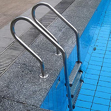 3 Steps Swimming Pool Handrail 304 Stainless Steel Pool Ladder for 1-1.4m Pool Anti-Slip and Anti-Rust 250lbs Load Capacity/Silver / 1.2mm (Silver 1mm) (Silver 1.5MM)