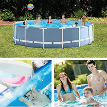Paddling Pool Round Pipe Rack Pool Set, Above Ground Swimming Pool with Filter Pump, Backyard Pool Summer Water Games Center, 300 * 75CM Inflatable Swimming Pool