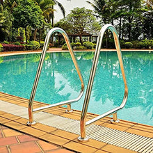 MSHOSAC Pool Handrail Swimming Pool Handrail, 304 Stainless Steel Swimming Pool Railing Anti-Corrosion Pool Handrail, Used for Indoor and Outdoor Swimming Pool Wall Handrails