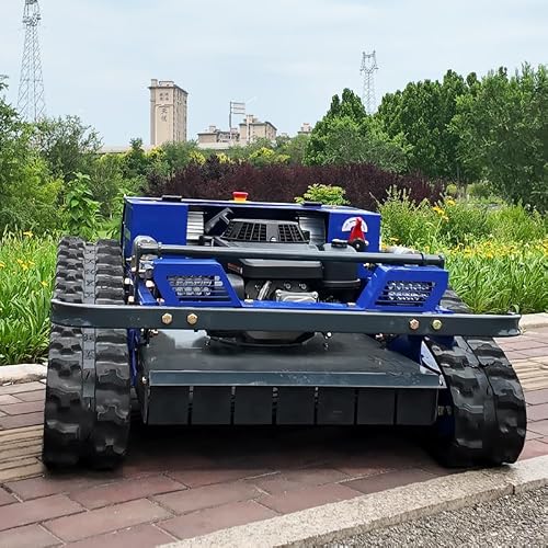 Remote Control Lawn Mower – Hybrid Gas-Electric, 9HP, Zero-Turn, 2-15cm Electric Height, 43° Slope, Clear Diagnostic Cover – for Orchard, Vineyard, Estate – Precision All-Terrain Mower