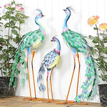Garden Statues Outdoor Large Clearance Animal Wrought Iron Peacock Sculpture, Garden Statue Animal Retro Living Room Balcony Courtyard Terrace Flower Gardening Decoration Ornaments (Color : Cream)
