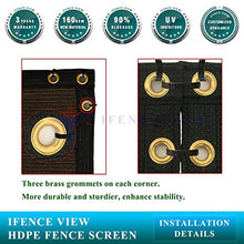 Ifenceview 15' x 5' to 15' x 80' Patio Top Canopy Awning Fence Privacy Screen Driveway Carport Barn Kennel Yard Garden Plants Crops Shade Cloth Mesh Net Pergola Gazebos Cover (15' x 45', Brown)