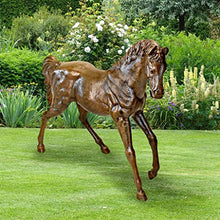 Design Toscano Trotting Thoroughbred Horse Cast Bronze Garden Statue Bronze