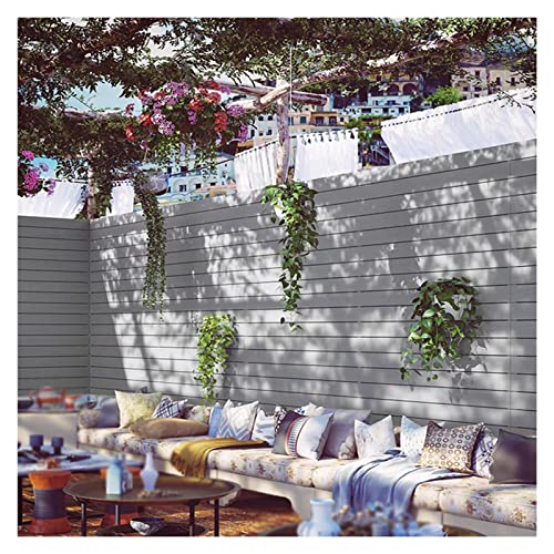 Garden Wooden Fence,1.5Cm Thick No-Dig Installation Vegetable Guardrail Outdoor Landscape Edging for Spring Yard Maintenance,Easy to Splice,Gray,10PCS(100X100CM)