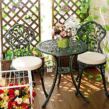 Garden Bench Patio Bistro Table and Chairs Set 3,2 Chairs and 1 Table,Aluminium Garden Furniture Sets,Patio Table Chairs for Balcony, Yard, Garden,B-Copper,B-Copper