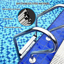 Staircase Handrails Swimming Pool Ladder with 2 Non-Slip Steps, Removable and Easy to Install Stainless Steel 2-Step Stainless Steel Pool Step Ladder with Easy, for In Ground Pools for Swimming Pool