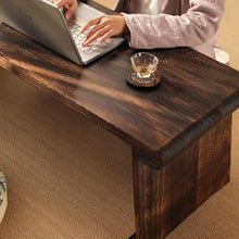 Couch End Table Creative Chinese Style Solid Wood Tea Art Decoration Table Multifunctional Portable Bed Table Floating Window Coffee Table Tea Table Corner Tables for Living Room (Color : 110x40x37cm