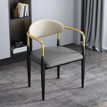 eexbz Comfortable Desk Chair Modern Small Household Soft Leather Dining Chair Tea Table Chair Desk Chair Back Metal Chair Simple Stool Home Office Desk Chairs(A)