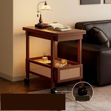 GKOKG Coffee Tables Side Table/Coffee Table Portable Home Furniture for Small Apartments Vintage Folding Cart Living Room Multifunctional Sofa Cabinet