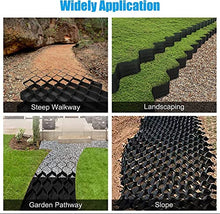WZSON Geocell Ground Grid Paver, Garden Edging, Geogrid Permeable Geocell Grid for Yard Garden Parking, Folding Grid Paver System,5mx 10m (16.5ftx 33ft)