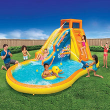 BANZAI Duck Blast Inflatable Water Park with Waterslide and Water Cannon Multi