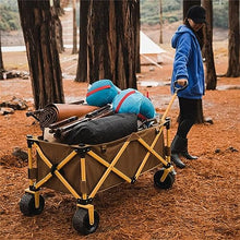 IRYZE Outdoor Utility Wagon Foldable Outdoor Utility Cart Foldable Wagon Cart Camp Shopping Picnic Luggage Trolley Mountain Pulley Pull-Cart Grocery Cart