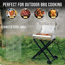 ONLYFIRE GRILLS Portable Propane Gas Grill with Foldable cart, BBQ Grill