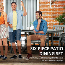 Outsunny 6-Piece Patio Dining Set Outdoor Furniture with Cushions Grey