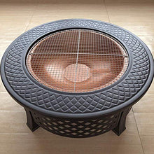 Fire Pit with BBQ Grill Shelf,Outdoor Metal Brazier Square Table Firepit Garden Patio Heater Ice Pit with Waterproof Cover,Outdoor Fire Pits