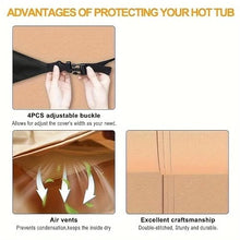 IGZVMBO Pool Accessories Pool Cover Hot Tub Cover - Cover for Hot Tub Heavy Duty 600D Hot Tub Covers Replacement PU Oxford Cloth