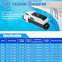 NzEupno Salt Chlorine Generator, Salt Pool Chlorinator System for Above Ground Pool, Built-in Wi-Fi & App Remote Control, and Saltwater Swimming Pool System with Salinity Display 28g/h