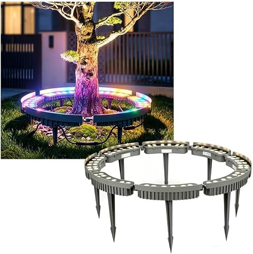 Tree Lights Outdoor Low-Voltage 24V AC Tree Trunk Ring Lights for Gardens, Parks, and Commercial Landscape Lighting