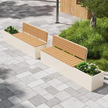 Terrace Bench with Flower Box Suitable for Outdoor Parks Decor(Medium)