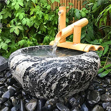 EliteBloom Outdoorese Garden Feature,Garden Decoration,Bamboo Fountain Decor,Water Spout with Pump, Waterfall (50Cm)