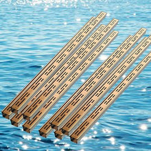 HYLOPGX Narrow 5cm Drain Cover, Stainless Steel Grate for Outdoor Channels, Removable Trench Drain Grate, Heavy-Duty Drainage Grills, Gold Finish, Ideal for Patios and Gardens