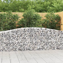 Arched Gabion Baskets 2 pcs Galvanized Iron for Outdoor Plants Self-Watering Pots White Black