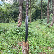 Fwosi Gardening Machetes - 23.5-Inch Kukri Machete Fixed Blade Knife with Leather Sheath - Full Tang Survival Knife, Carbon Steel Blades