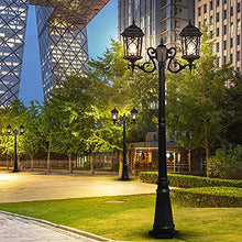 outdoor floor lamp 2 lights outdoor floor lamp, waterproof rust proof aluminum floor lamp, traditional Victoria lawn lighting, pillar glowing garden decoration, lumi column