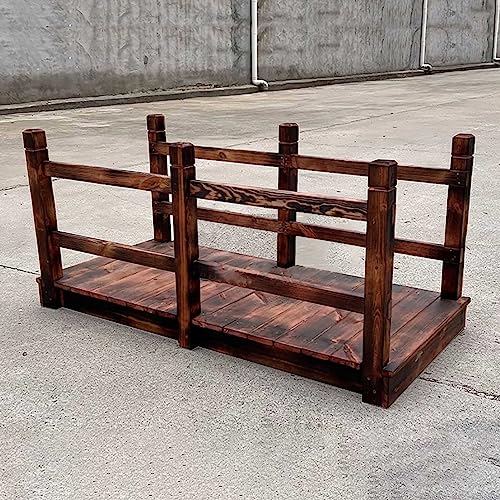 ZIMGOD Flat Garden Bridge 150cm Long, Heavy Duty Pond Bridge Rectangle, Small Stream/Water Channel/Shed Footbridge Walkway, Easy to Assemble