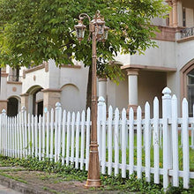 Lamp Post Lights Outdoor,290cm 114" Outdoor Aluminum Path Pillar Lamp Garden Lamp Post Light Glass Lantern Pillar High Pole Light Pillar Post Light PathLighting Bollard Path Lamp Post Light