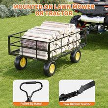 Litake Steel Garden Cart Wagon,1400LBS Capacity,with Removable Mesh Sides