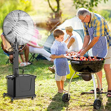 GFJYKDL Outdoor Fan Misters for Cooling Misting Fans for Outside - 5 Speed Setting, 45° Oscillation, 12 Gallon Tank - Attention for Patio, Backyard,71cm/28in