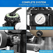 24 in Above Ground Pool Sand Filter System w/Dual Speed Pump for Swimline