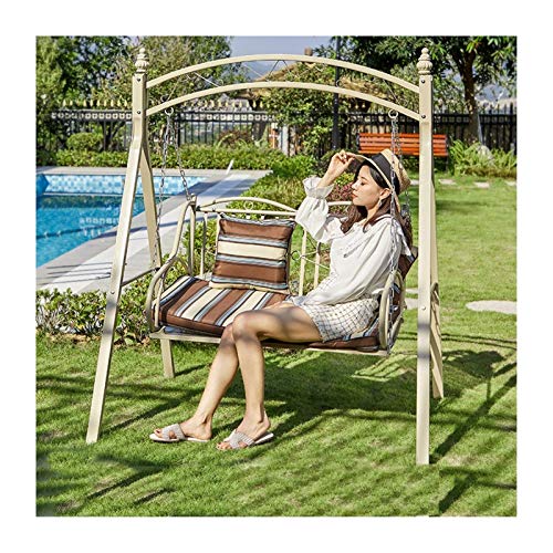 ELUKHT Creative Hotel Patio Porch Swing Glider with Stand Princess Swing Bed Outdoor Swing Chairs for Adults, Garden Swing Lazy Daze Hammocks Swing Bench Perfect Set for Patio, Poolside