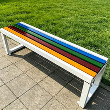 Vttui Patio Bench, Backless Patio Bench, Outdoor Park Bench 150cm