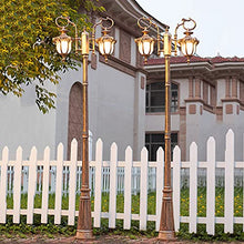 UBNMIUBV Lamp Post Lights Outdoorretro Outdoor Lighting European N Villa Community Pillar Post Lamps E27 Waterproof Landscape Lantern Lawn High 2-Lights Pole Column,70 * 210Cm,70 * 185CM